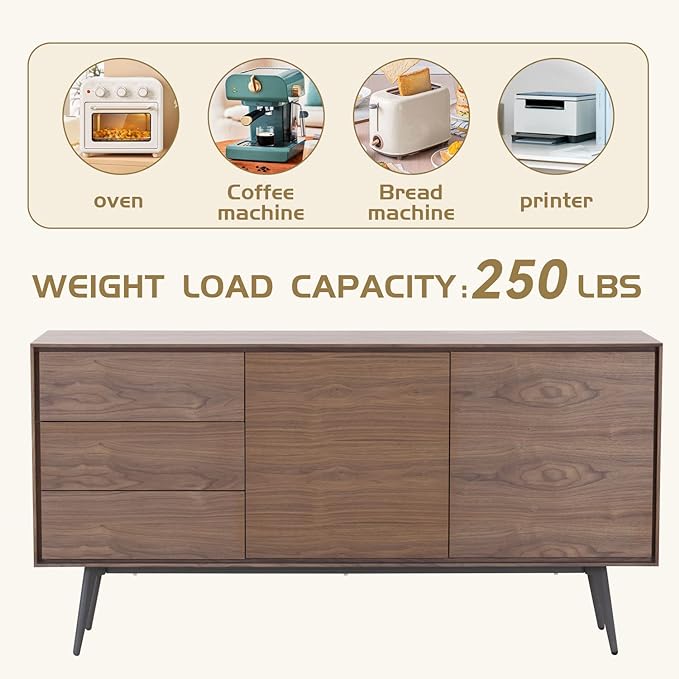 Mid Century Modern Sideboard Buffet Cabinet