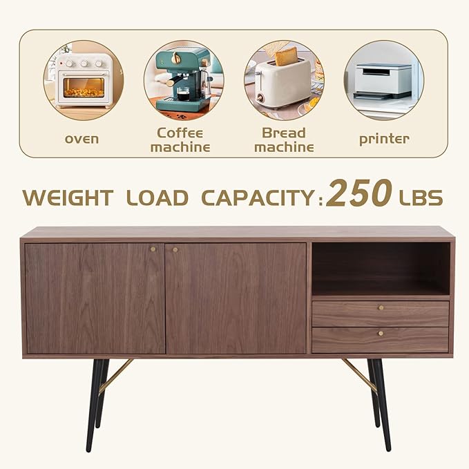 Mid Century Modern Sideboard Buffet Cabinet