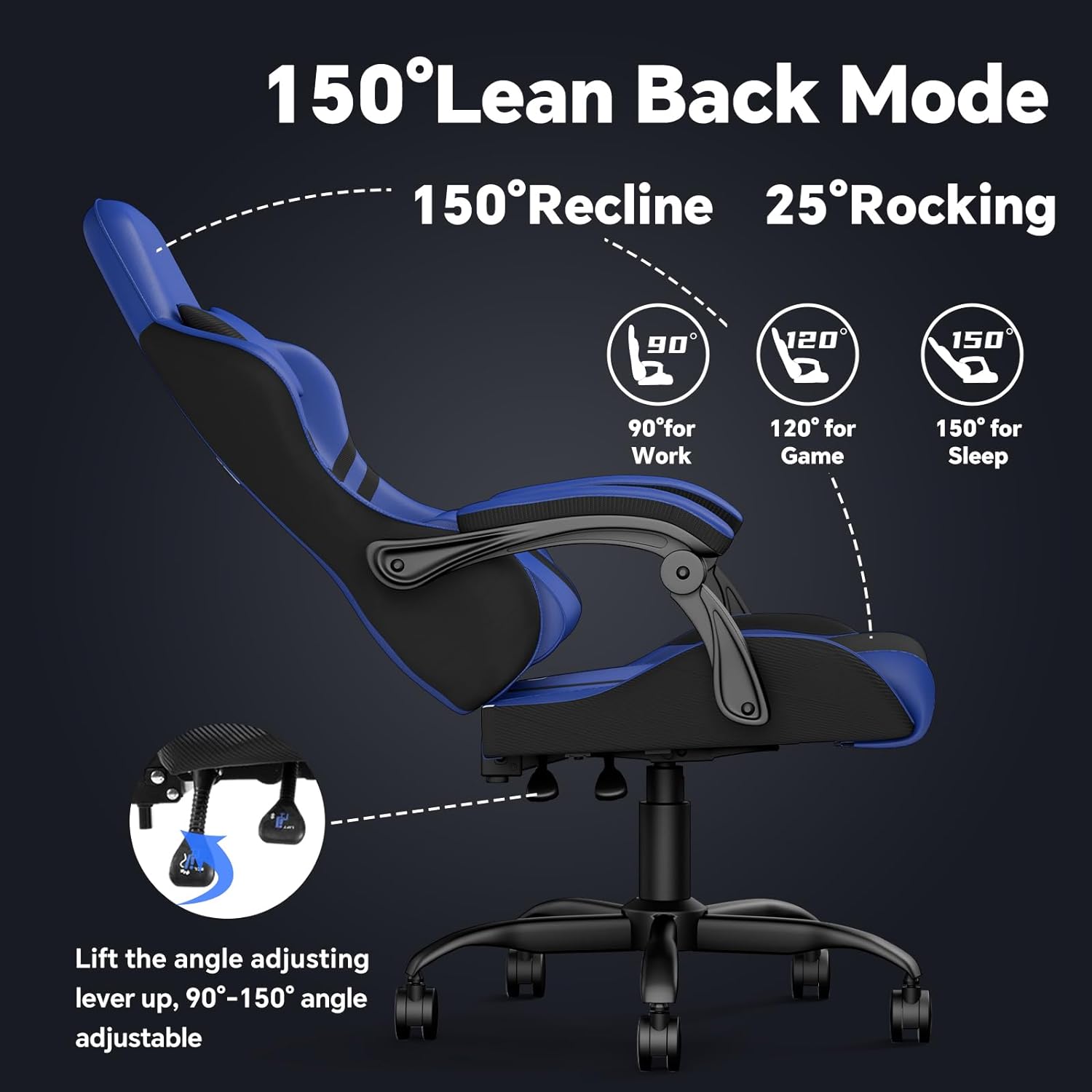 Silla Gamer Video Game Chairs, Gaming Chairs for Adults, Gamer Chair Ergonomic PC Computer Chair