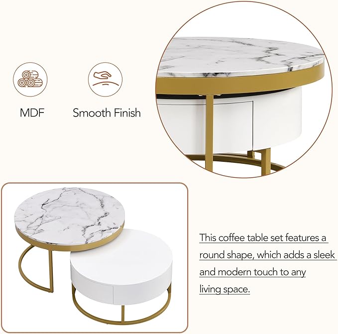 Nesting Coffee Table Set of 2