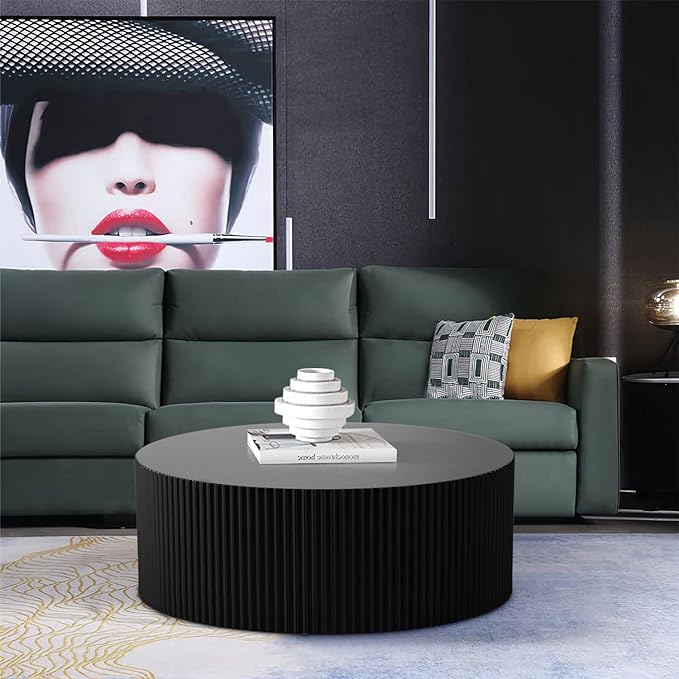 Black Round Coffee Table