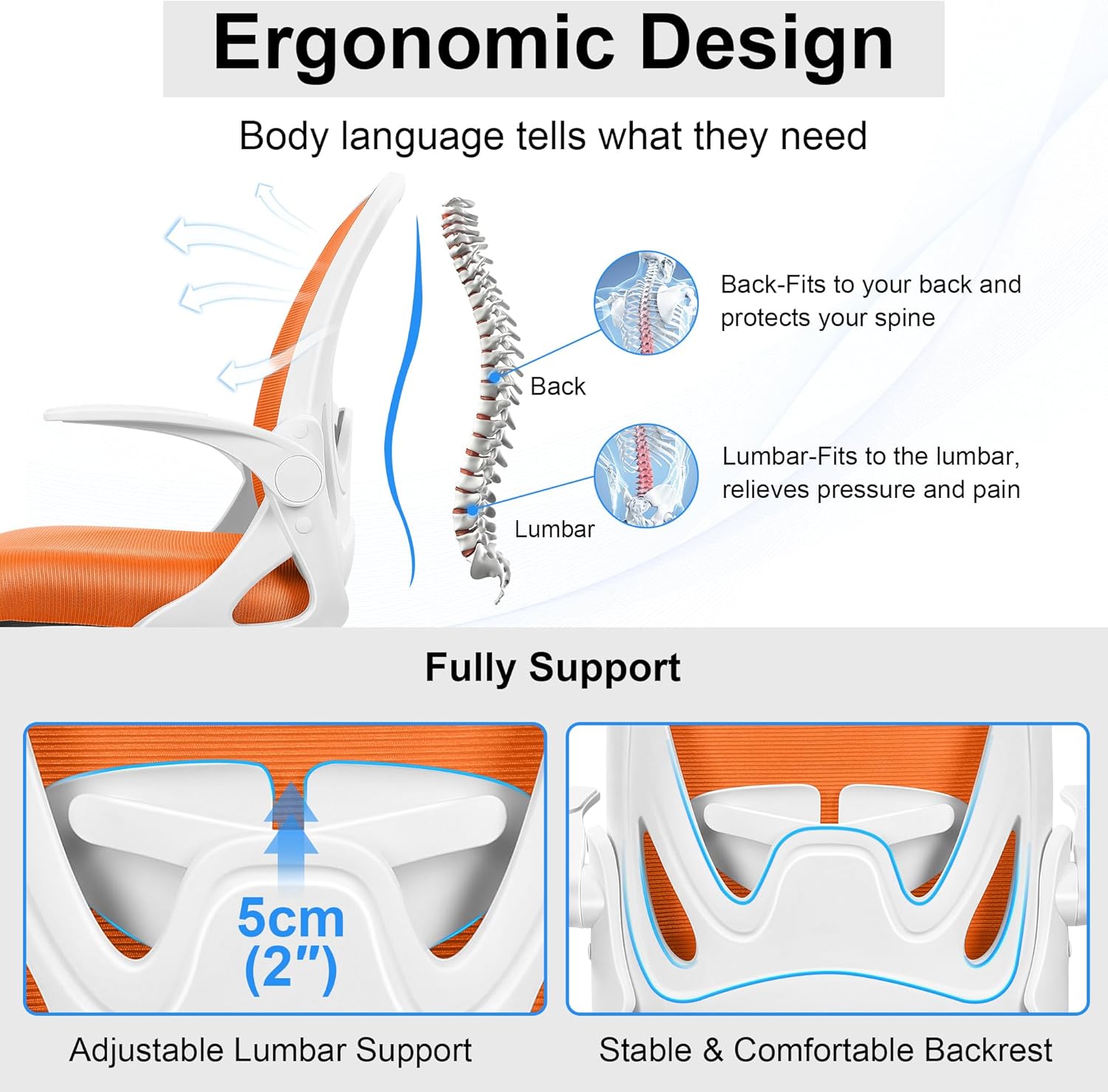 Drafting Chair Tall Office Chair with Flip-up Armrests Executive Ergonomic Computer Standing Desk Chair