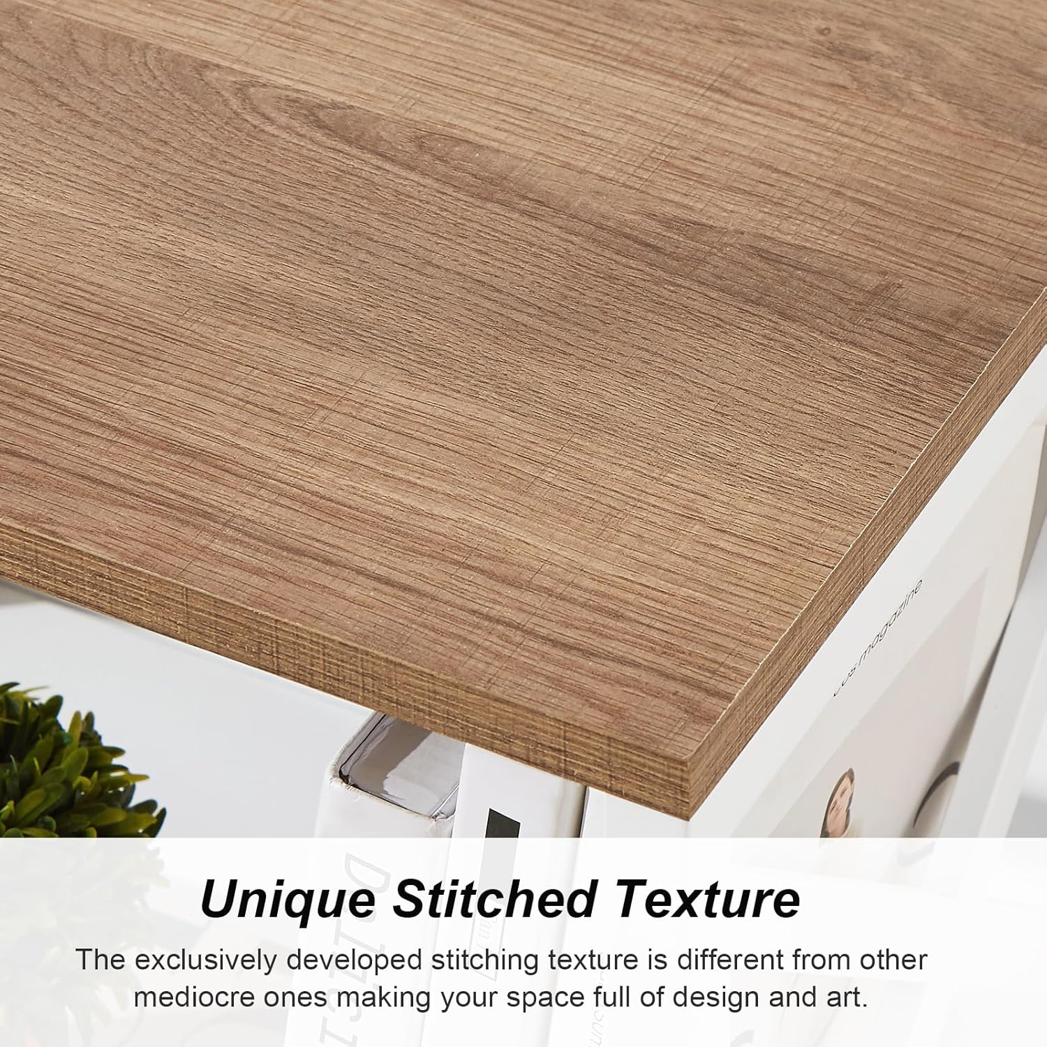 Small Bookcase,3 Tier Industrial Short Bookshelf with Metal Frame and Backboard,Low White Bookshelf