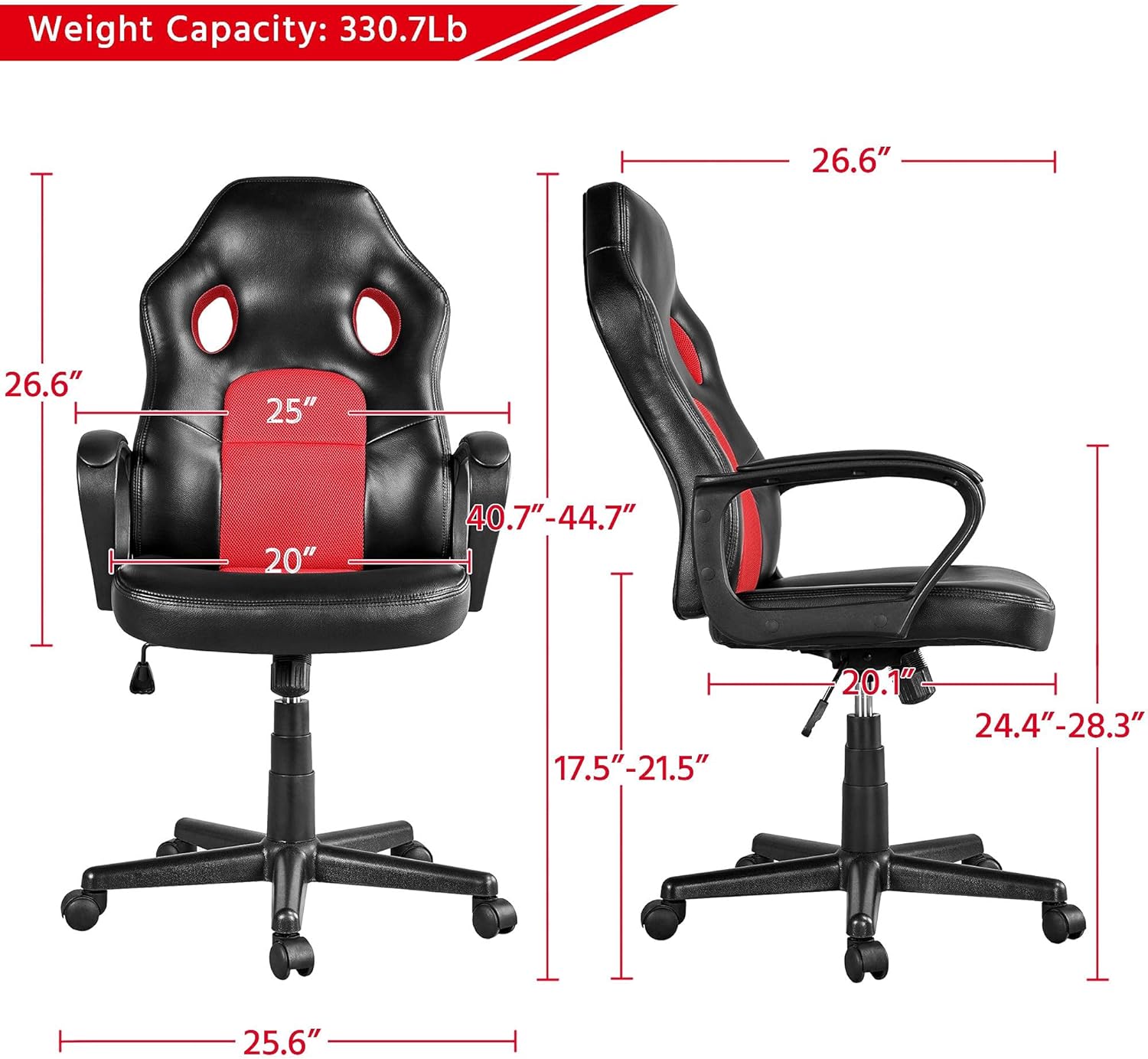 Video Gaming Chair Racing Chair Lumbar Support Desk Chair Ergonomic Computer Chair
