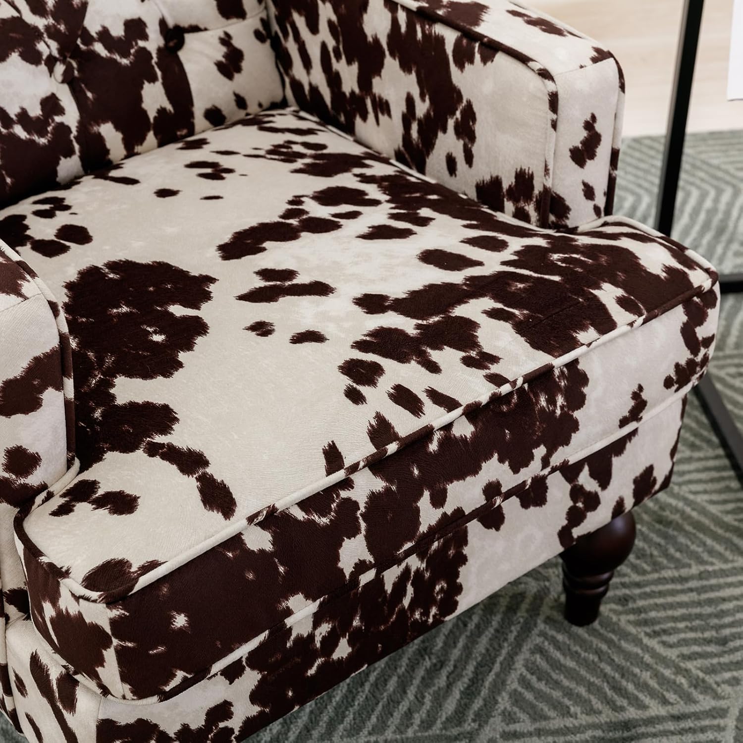 Tufted Accent Chair, Modern Upholstered Wingback Side Arm Chair