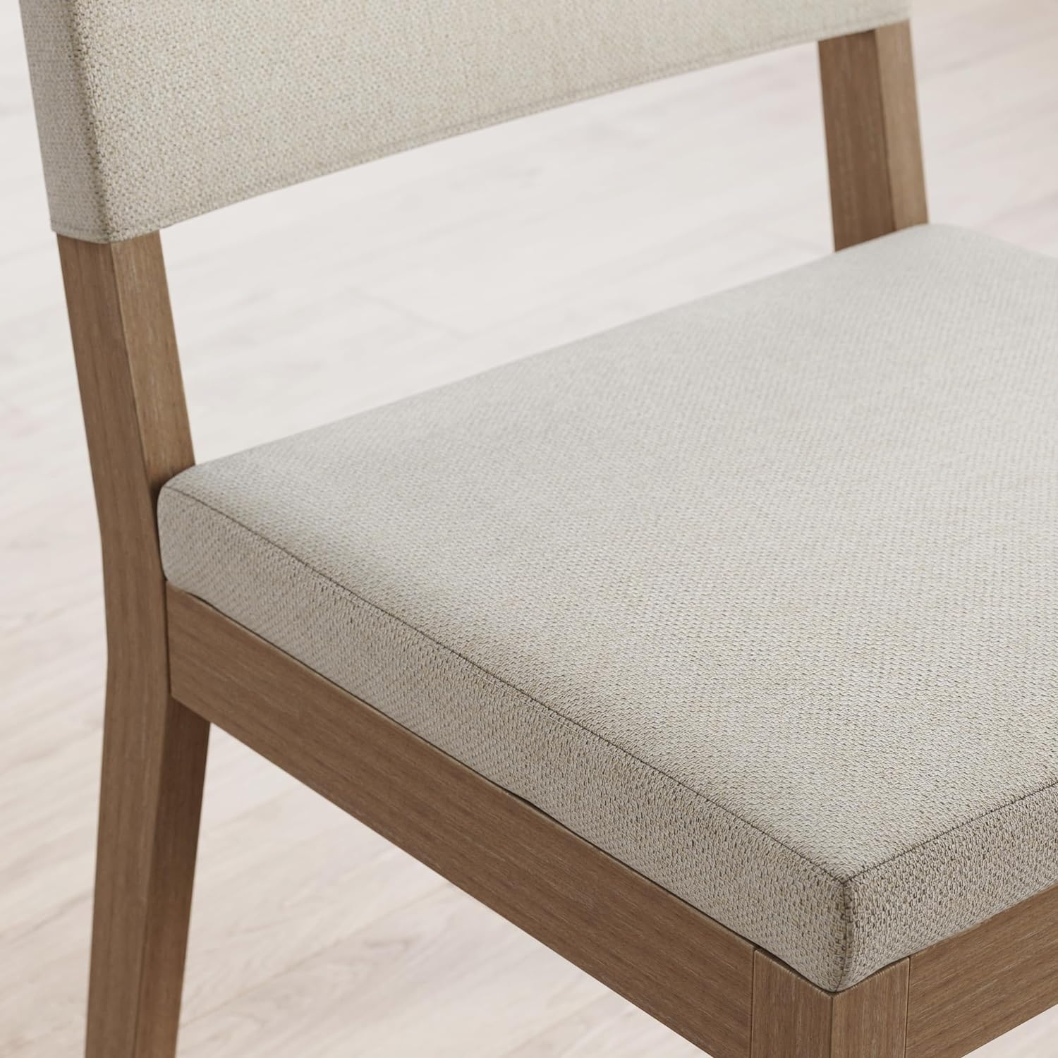 Modern Upholstered Dining Chair with Solid Rubberwood Legs