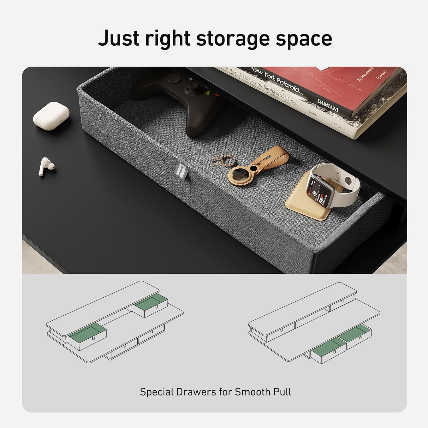 Sturdy Height Adjustable Electric Standing Desk with Drawers