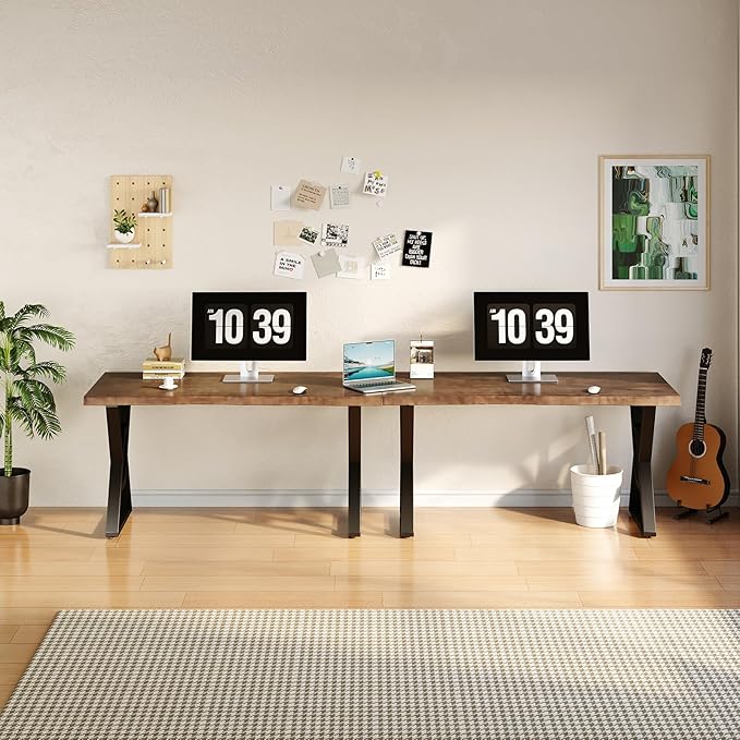 55-inch Solid Wood Computer Desk - Modern Gaming Workbench for Home Office, Modern Simple Design