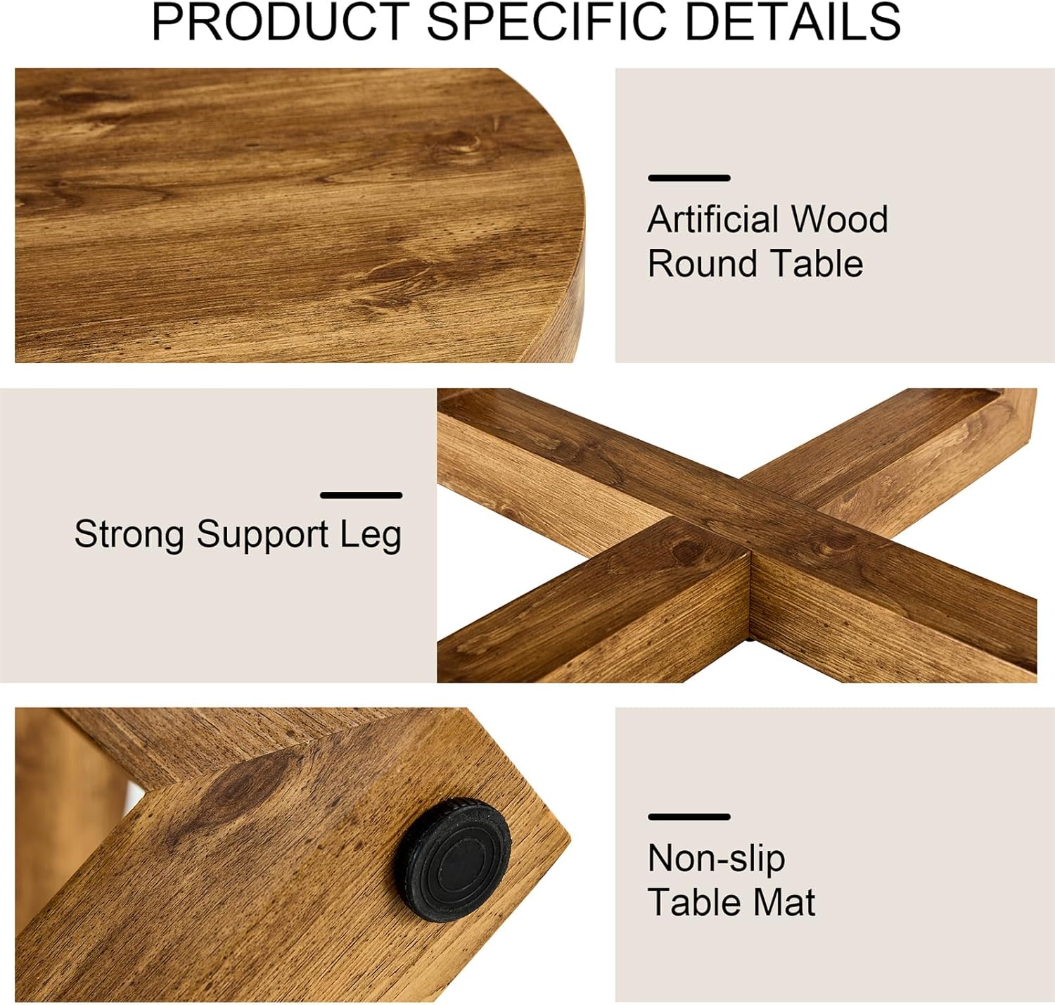 Round Wood Dining Table, Small Round Dining Room Table 42 Inch