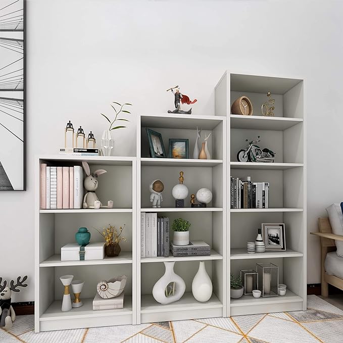 5 Shelf Wood Bookcase Freestanding Display Shelf