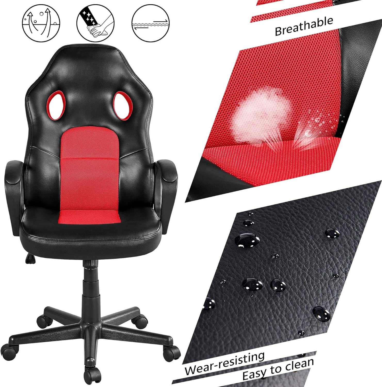 Video Gaming Chair Racing Chair Lumbar Support Desk Chair Ergonomic Computer Chair