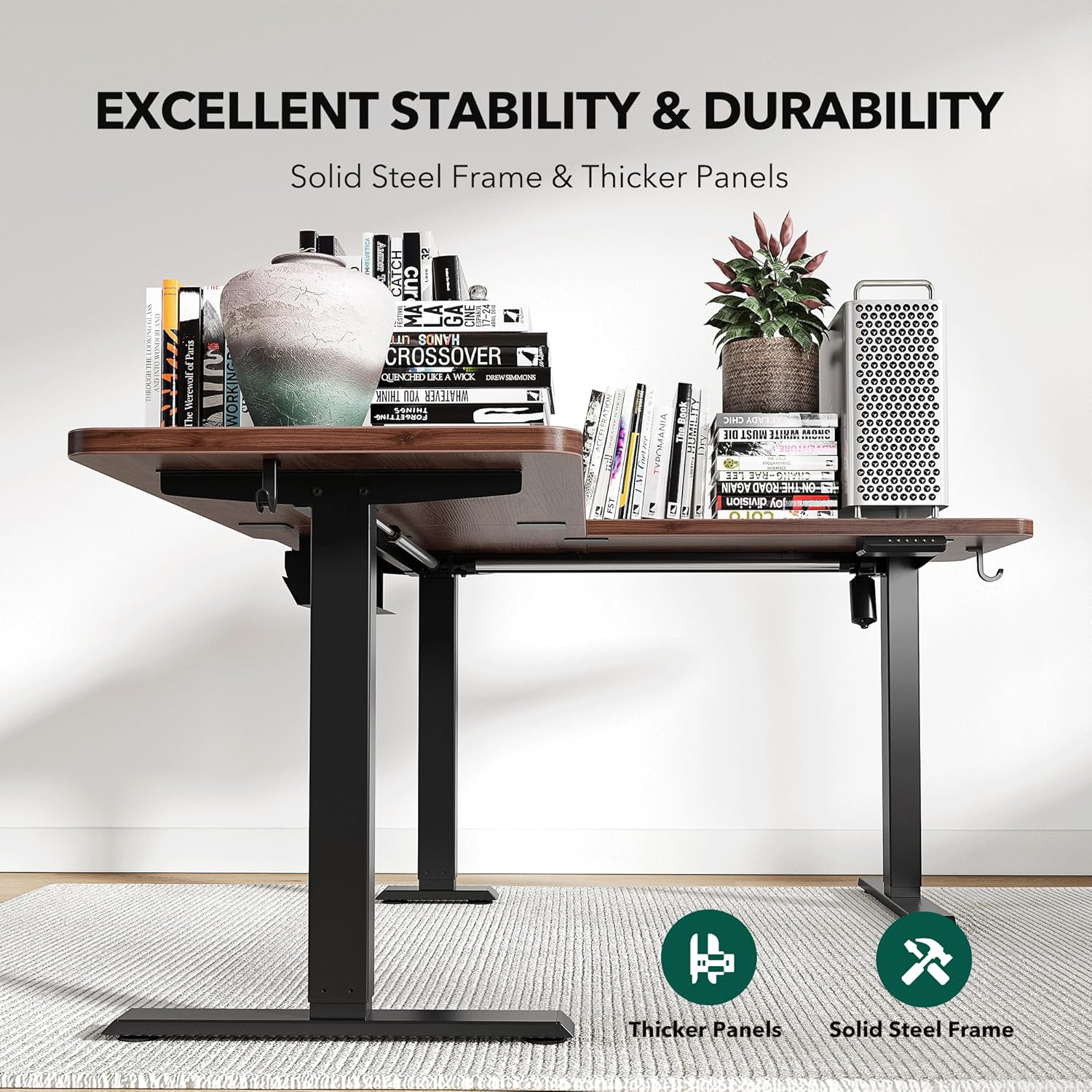 L Shaped Standing Desk Adjustable Height, 63 Inch Electric Stand up Corner Computer Desk