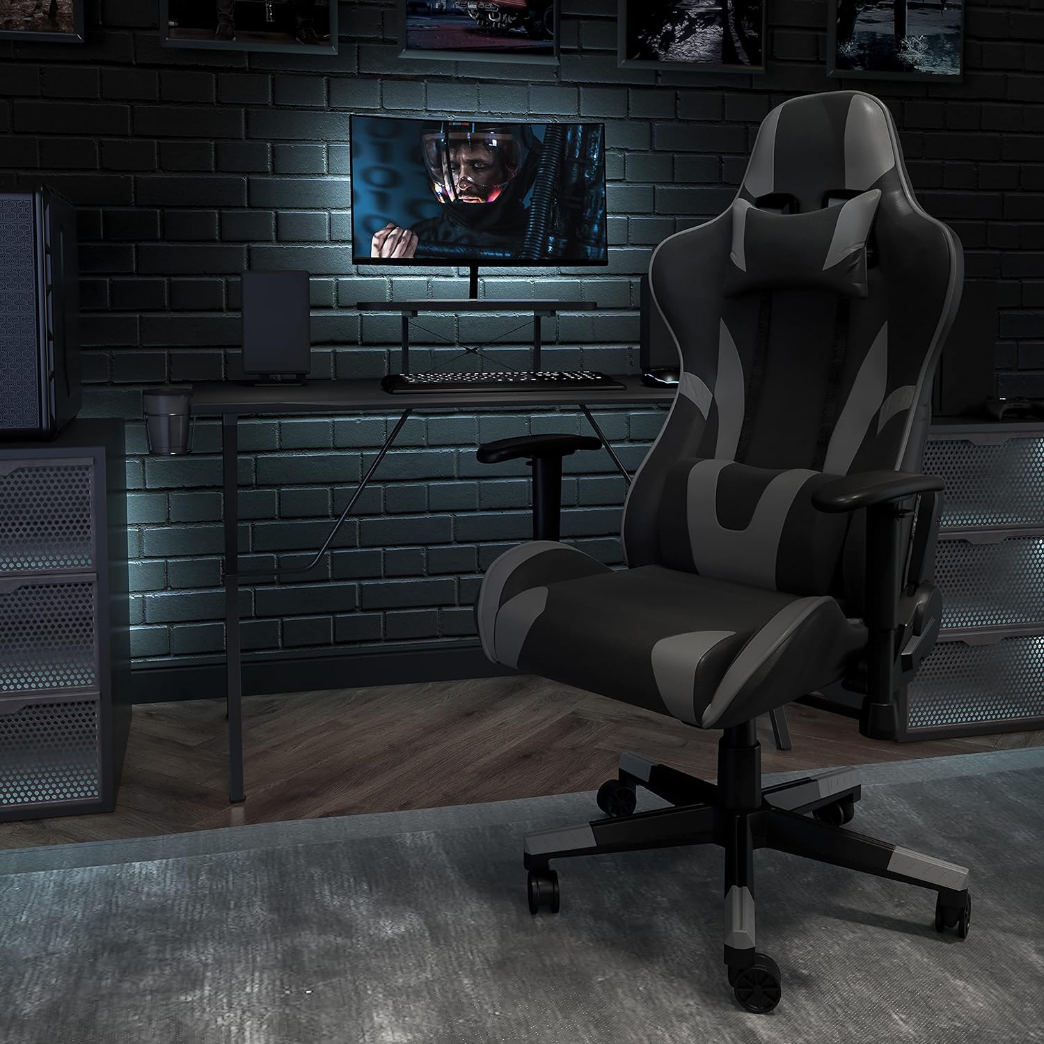 Gaming Chair Racing Office Ergonomic Computer Chair with Fully Reclining Back
