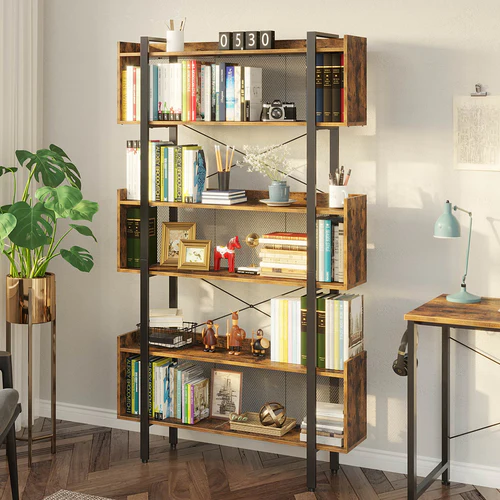 Multi Tier Vintage Free Standing Bookshelf