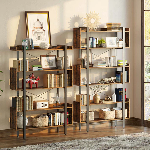 Multi Tier Vintage Free Standing Bookshelf
