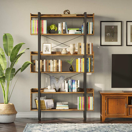 Multi Tier Vintage Free Standing Bookshelf