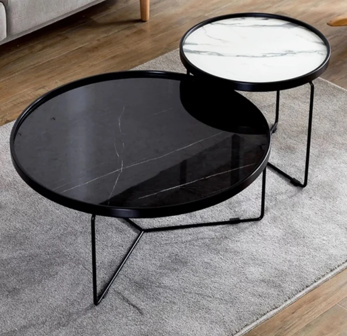 Round Marble Nesting Coffee Table