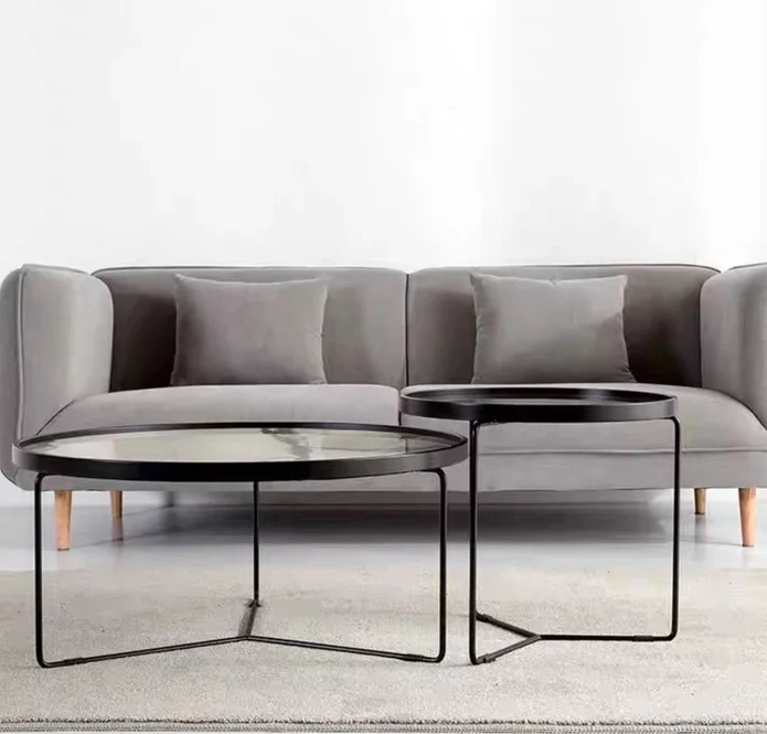 Round Marble Nesting Coffee Table