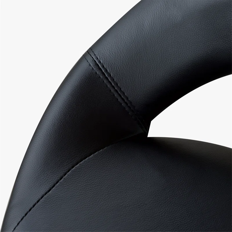 Swivel Upholstered Adjustable Height Counter Stool with Metal Frame