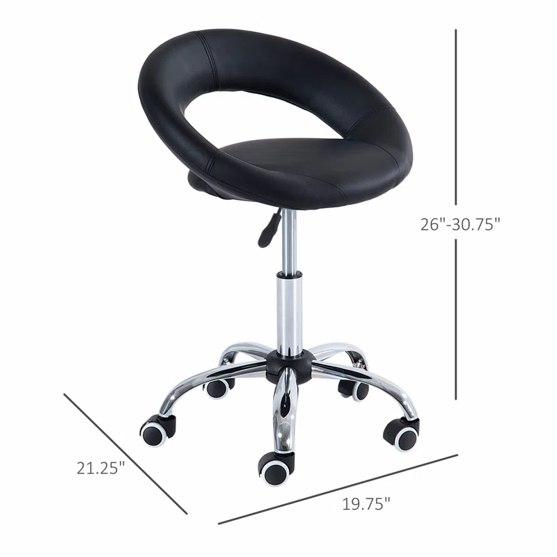 Swivel Upholstered Adjustable Height Counter Stool with Metal Frame