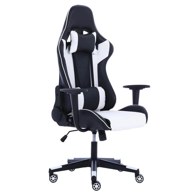Reclining Ergonomic Faux Leather Swiveling PC & Racing Game Chair
