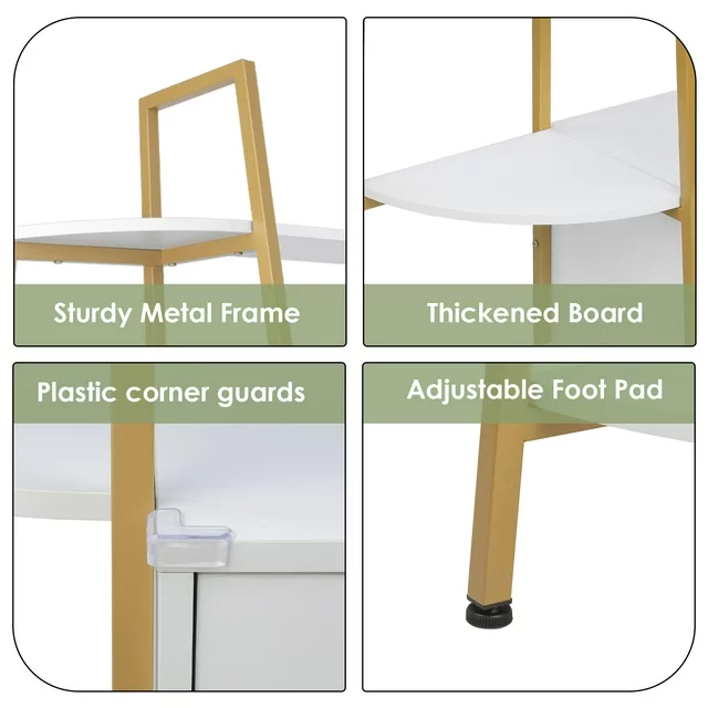 Large 5-Tier Bookshelf, 53.5"L x 70"H