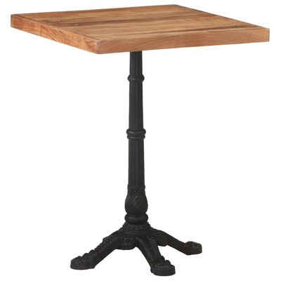 Bistro Table 23.6"x23.6"x29.9" Solid Acacia Wood