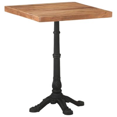 Bistro Table 23.6"x23.6"x29.9" Solid Acacia Wood