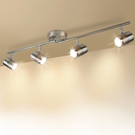 Led Track Light, Complete Track Lighting Kits, Flush Mount Ceiling Spot Lights GU10 Bulbs(Included)