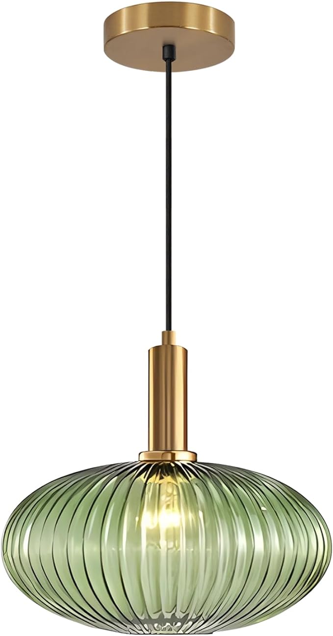 Modern Gold Globe Pendant Light Black Green Glass Bathroom Pendant Light Fixture Adjustable Brass Round Pendant Lights Kitchen Island Lighting Large Pendant Farmhouse Ceiling Light