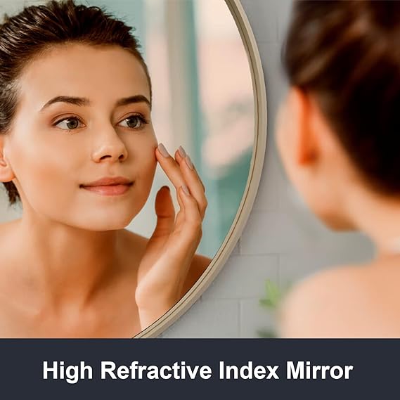 Round Vanity Mirror, 24 Inch Circle Bathroom Mirror, Gold Metal Framed Mirrors, Aluminum Alloy Wall Mounted Mirror