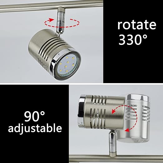 Led Track Light, Complete Track Lighting Kits, Flush Mount Ceiling Spot Lights GU10 Bulbs(Included)