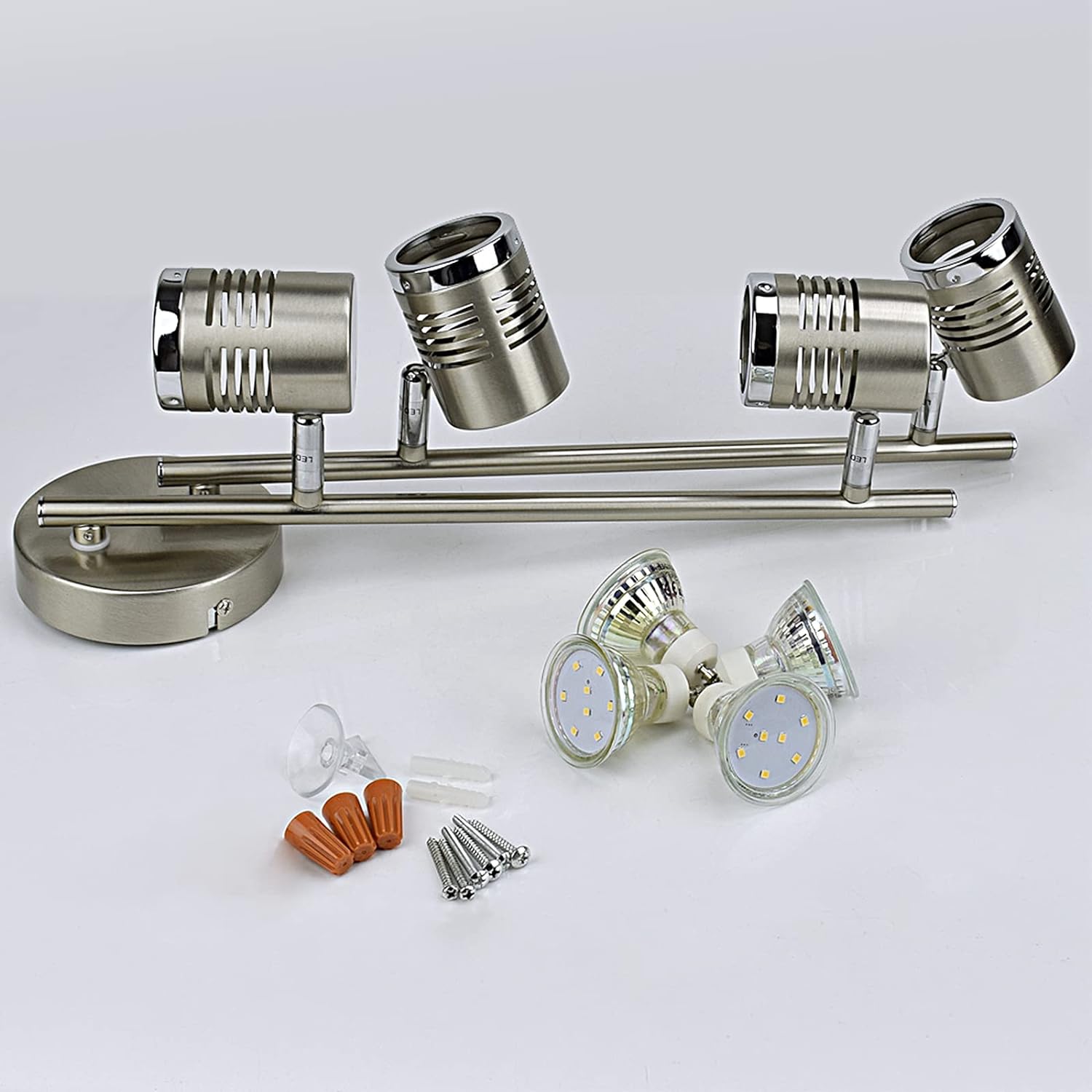Led Track Light, Complete Track Lighting Kits, Flush Mount Ceiling Spot Lights GU10 Bulbs(Included)