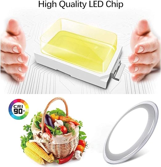 13 Inch Flush Mount Ceiling Light Fixture, Round LED Disk Light, 22W (180W Equivalent), Cool White, 6000K Modren Surface Mount Light