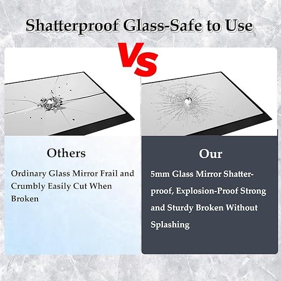 40 x 30 Inch Bathroom Mirrors for Vanity, Black Wall Mirror for Bathroom in Rectangular Aluminum Alloy Metal Frame