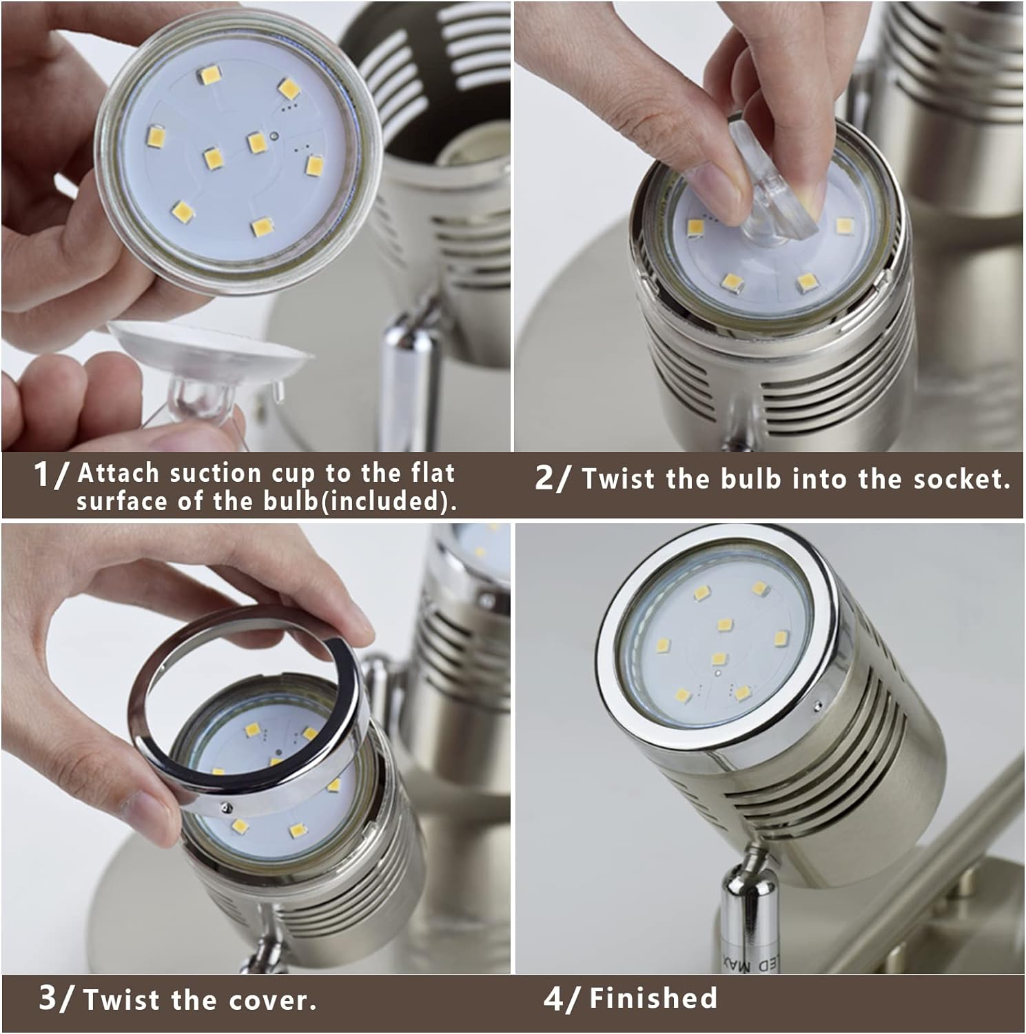 Led Track Light, Complete Track Lighting Kits, Flush Mount Ceiling Spot Lights GU10 Bulbs(Included)