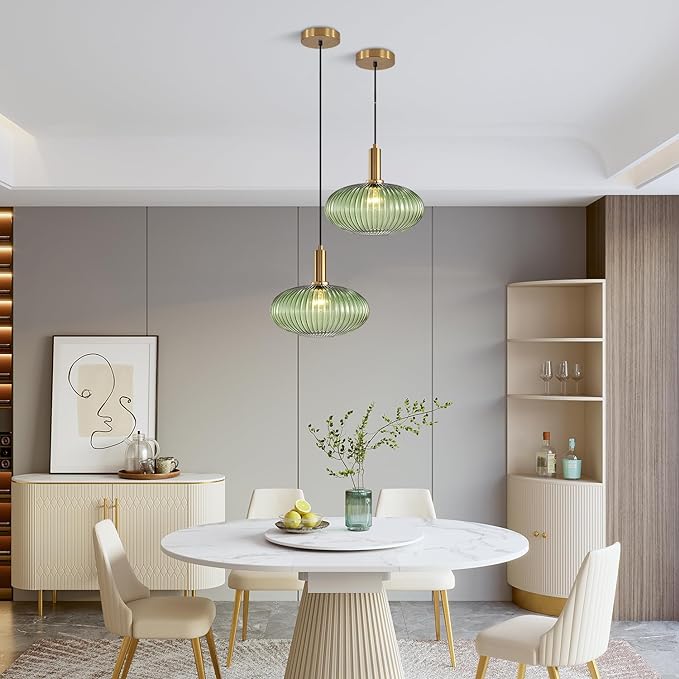 Modern Gold Globe Pendant Light Black Green Glass Bathroom Pendant Light Fixture Adjustable Brass Round Pendant Lights Kitchen Island Lighting Large Pendant Farmhouse Ceiling Light