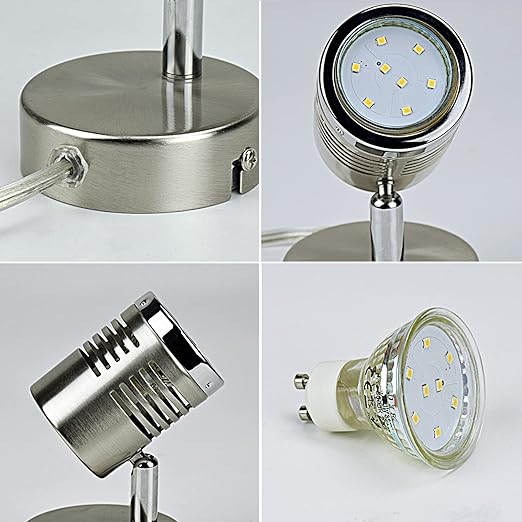Mini Directional Wall Spot Light, Adjustable Flush Mount Ceiling Plug Track Lighting