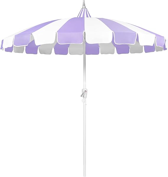 8Ft Patio Pagoda Umbrella, UV Protect Pool Umbrellas with Heavy Duty Pole, Outdoor Market Umbrella