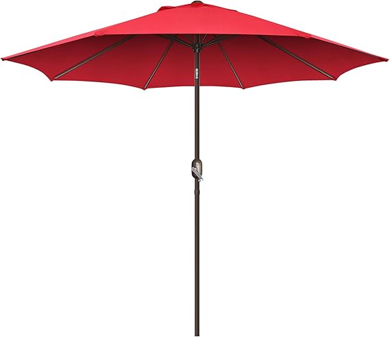 9Ft Patio Umbrella, UV Protect Pool Umbrella with Heavy Duty Pole