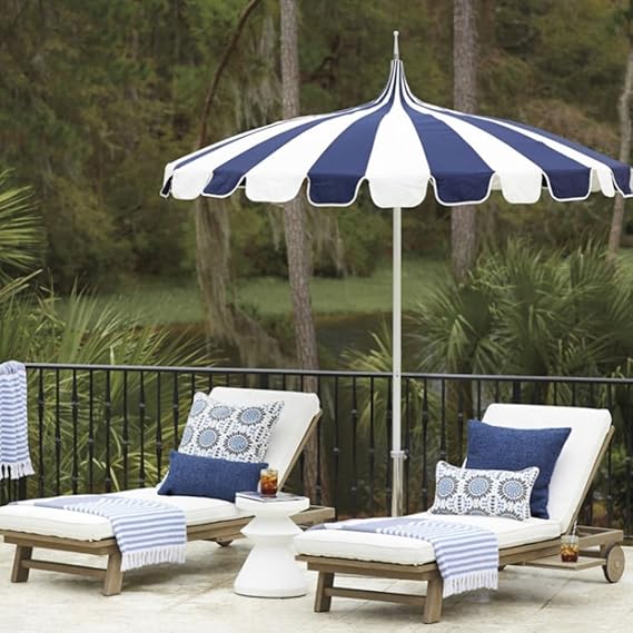 9ft Pagoda Patio Umbrella Large Boho Umbrella Pool Umbrellas Outdoor Market Table Umbrella