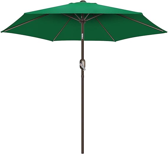 7.5Ft Patio Umbrella, UV Protect Pool Umbrella with Heavy Duty Pole, Outdoor Umbrella with Push Bottom Tilt & Crank