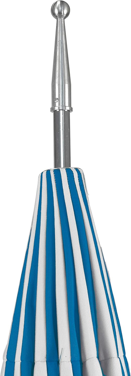 8.5' Rd. Pagoda Style Patio Umbrella, White Pole