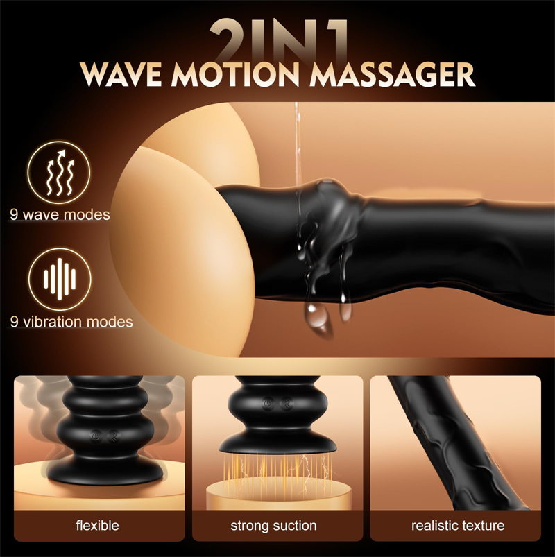 Wriggling Prostate Massager with Dual Motors 🔥 Deep Vibes & Suction Base