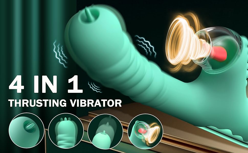 4 in 1 thrusing vibrator
