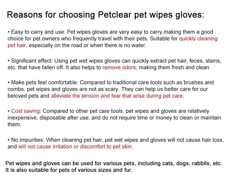 PETCLEAR Sarung Tangan Pembersih Haiwan Peliharaan 10 Keping Paket-Pet Store