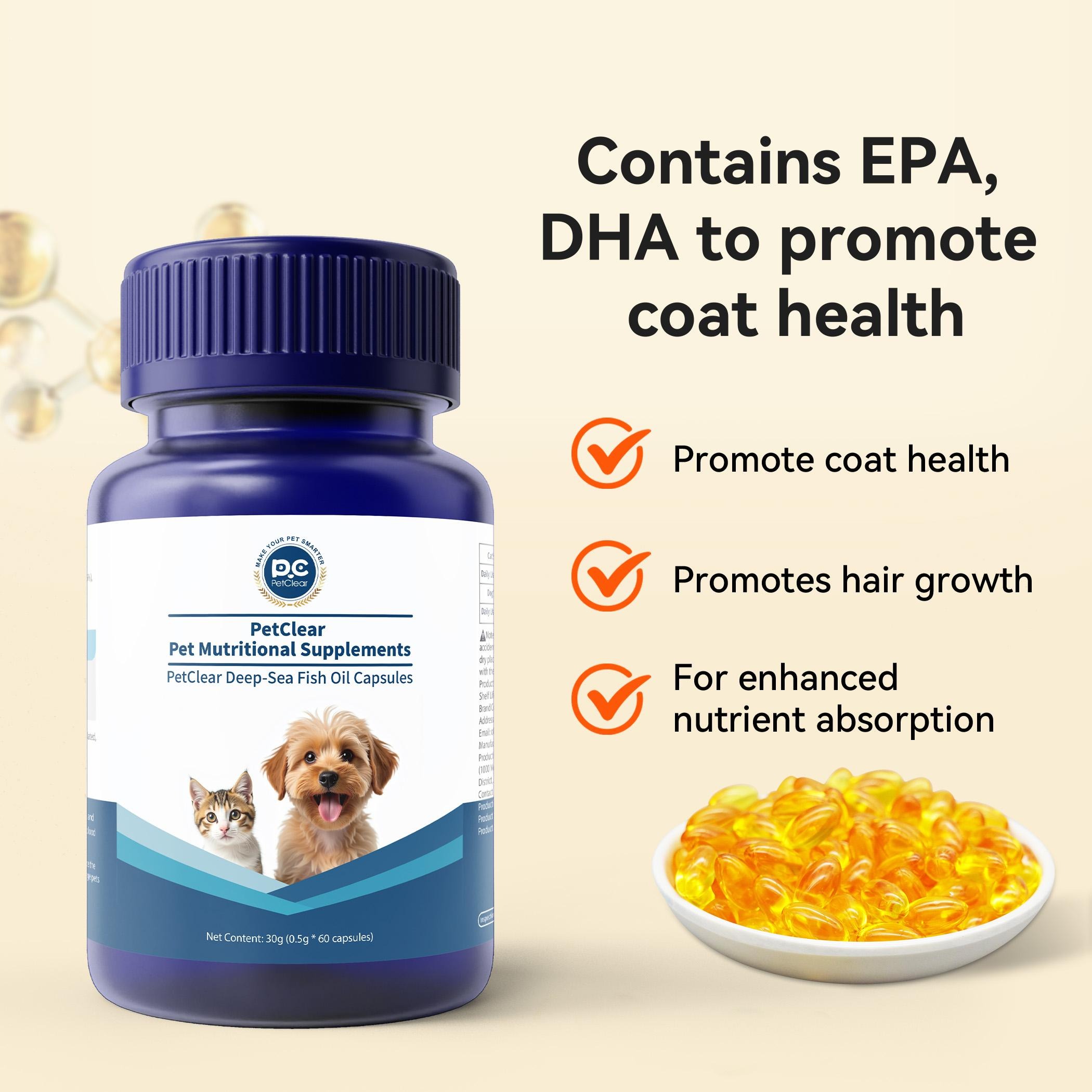 PetClear Pet deep sea fish oil soft capsules for dogs-Pet Store