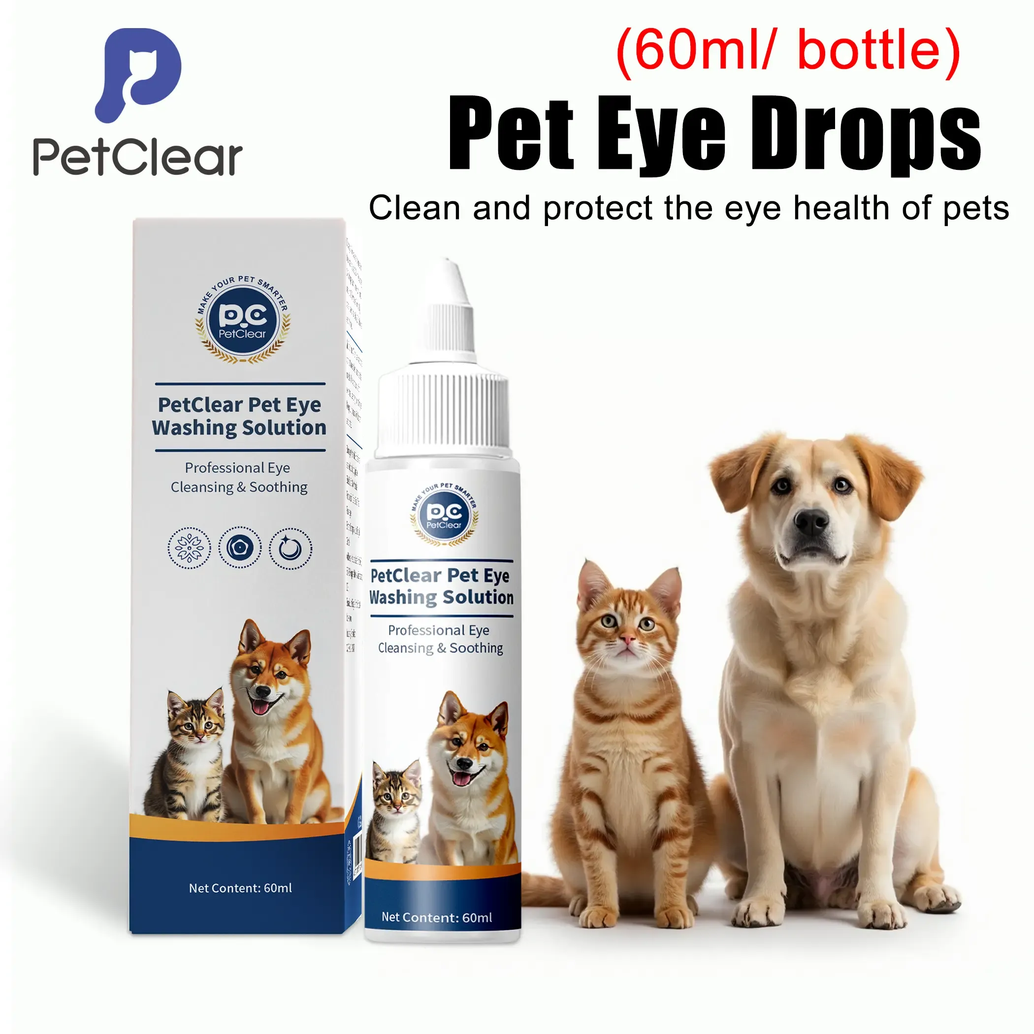 PETCLEAR Titis Mata untuk Kucing & Anjing 60ml 