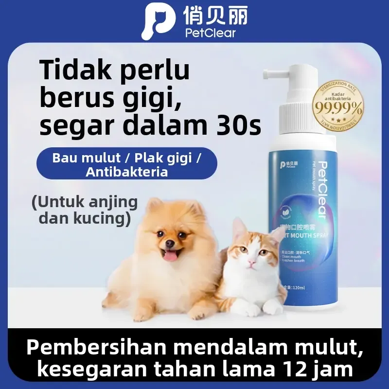 PETCLEAR Spray Penjagaan Mulut untuk Kucing & Anjing-Pet Store