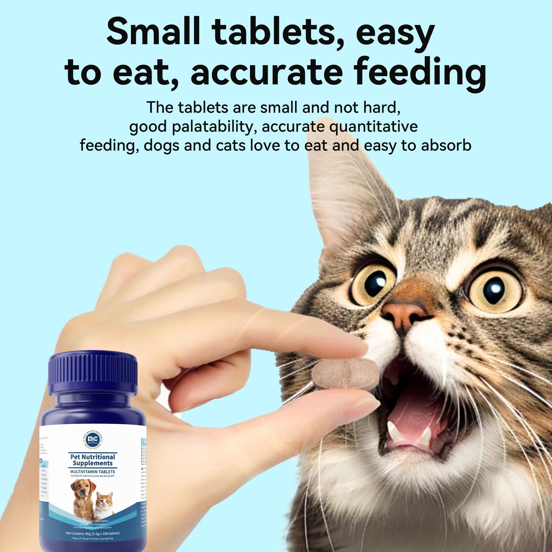 PetClear Vitamin Kompleks Haiwan Peliharaan - 200 Tablet-Pet Store